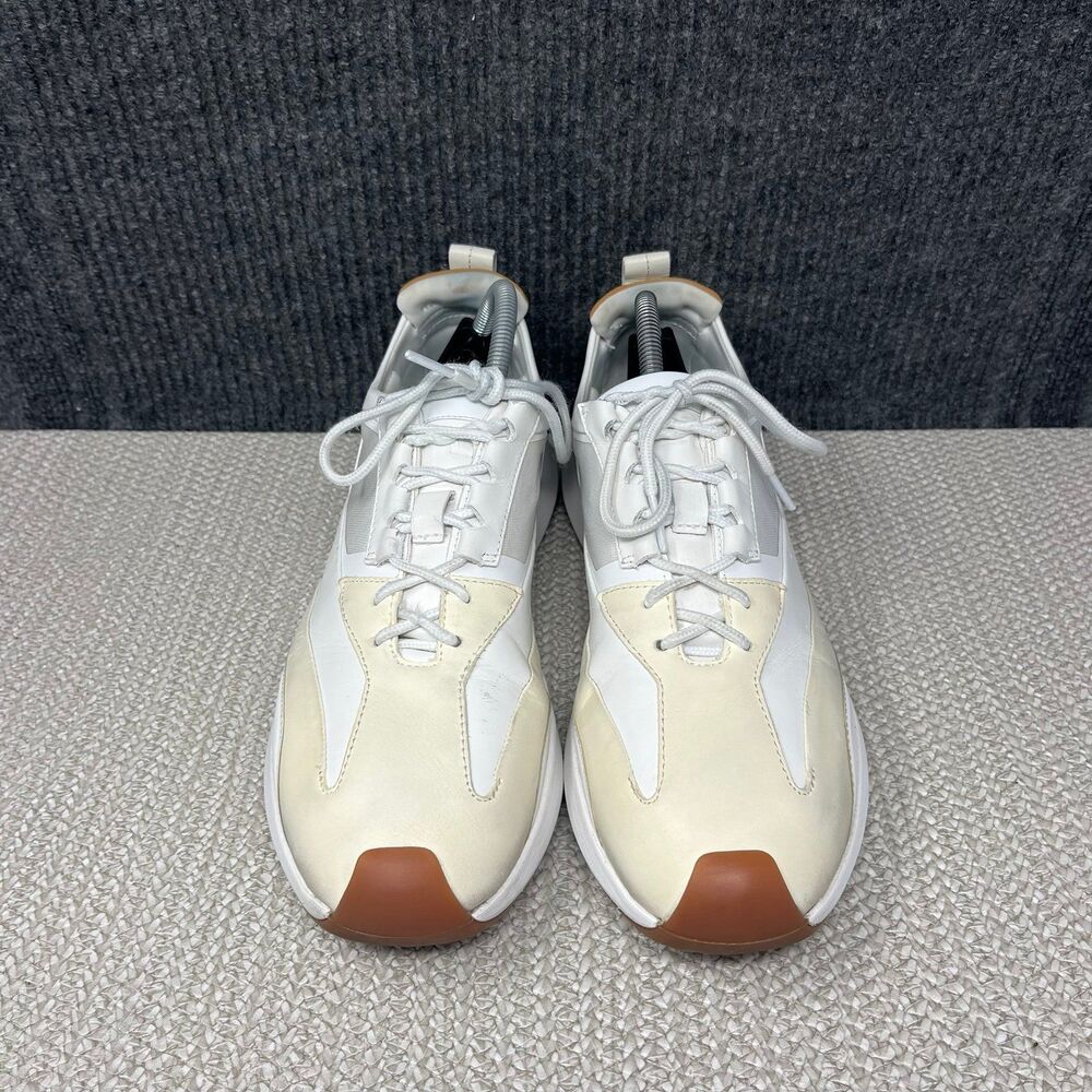 Wolf & Shepherd Marathon Trainer White Cream Leather Shoes Sneakers Mens 10 US - Picture 2 of 8